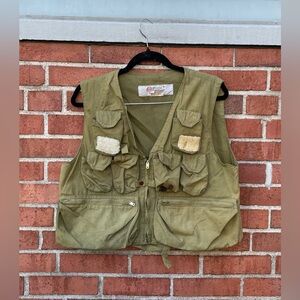 Vintage 70s/80s Seaway Hunting/fishing Cargo Vest Size Medium 100% Cotton
